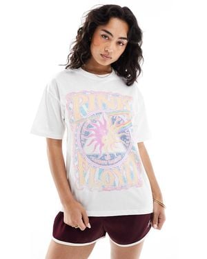 Pull&Bear Pink Floyd Graphic Tee - White