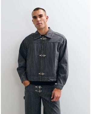 Liquor N Poker Buckle Detail Harrington Jacket Co-Ord - Blue