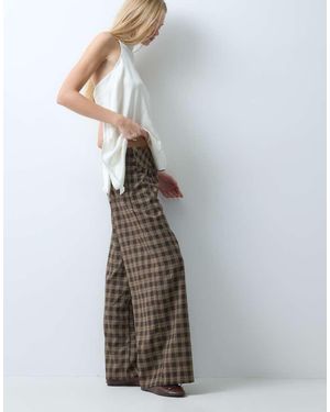 BRONZE SNAKE Pantalones Baggy Con Cintura Vuelta En-Multi - Blanco