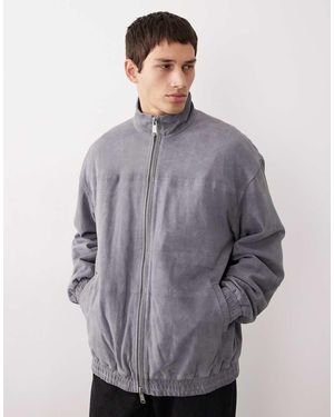 ASOS COLLECTIVE Chaqueta De Chándal Gris De Ante De