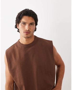 ASOS Breathemaxtm Heavyweight Oversized Tank - Brown