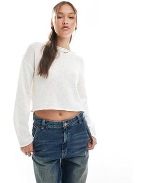 Cotton On Cotton On Roll Over Boat Neck Jumper - White