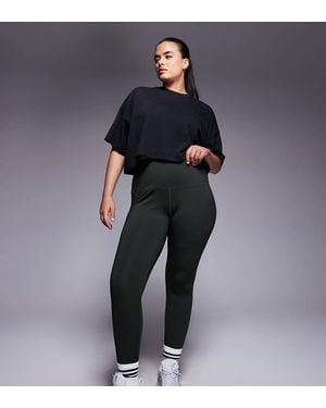4505 Curve Icon Active Bum Sculpt High Waist Gym Legging With Inner Pocket - Black