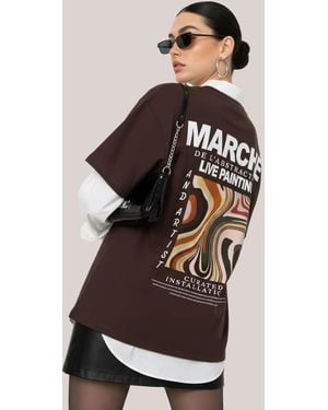 HYPEDROP Short-Sleeved T-Shirt - Brown
