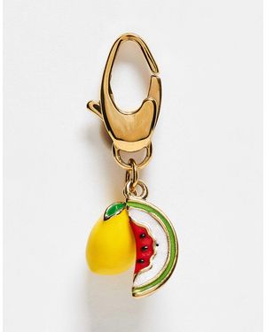 ASOS – er anhänger aus edelstahl mit fruchtsalat-motiven für bikinis und accessoires - Weiß