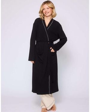 Loungeable Rib Kimono Robe 120 Cm - Blue