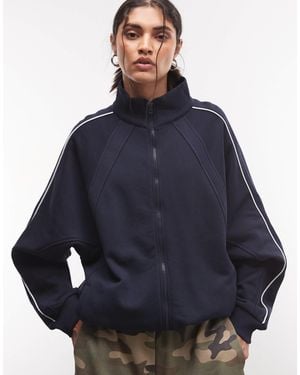 Collusion Jersey Track Jacket - Blue