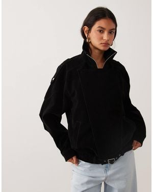 Cotton On Cove - veste imitation daim - Noir