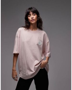 AllSaints Camiseta Extragrande Lover De - Gris
