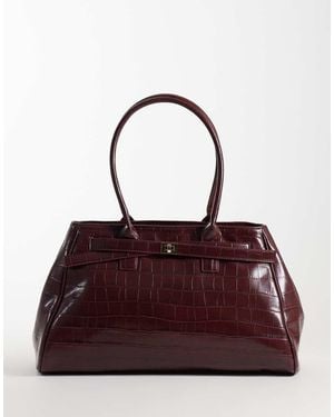 ASOS Structured Tote Bag - Purple
