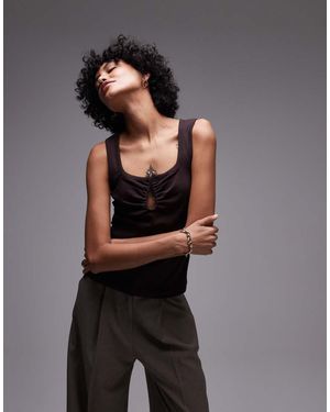 & Other Stories Ribbed Jersey Sleeveless Top - Grey