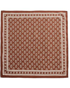 Oysho Printed 100% Cotton Scarf - Black
