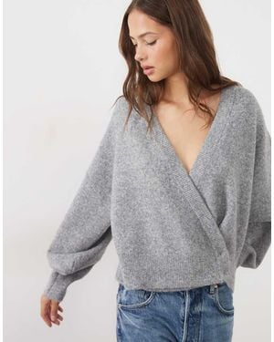 ASOS Wrap Batwing Cardigan - Grey