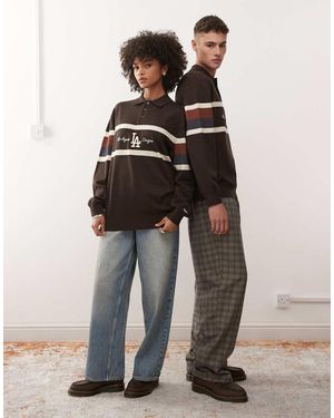 KTZ Polo De Estilo Rugby Con Logo De Los Ny Yankees De Punto De - Marrón