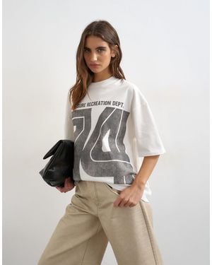 TOPSHOP 'vintage 74' Graphic Tee - White