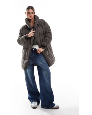 Don't Think Twice Dtt – zweireihige pufferjacke - Blau
