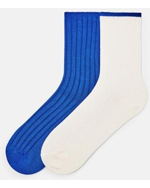 Pull&Bear 2er-pack lange socken - Blau