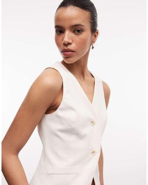 Reclaimed Vintage Tailored Waistcoat - White