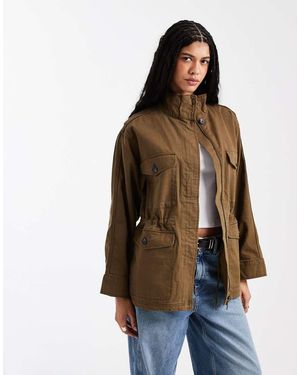 ASOS Cotton Four Pocket Parka Jacket - Brown