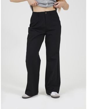 Brave Soul Straight Leg Jersey Trousers - Black