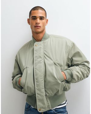 Weekday Bomber With Gathered Sleeve And Back Detail - Blue