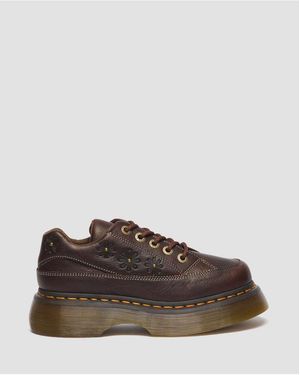 Dr. Martens Buzz 5 Eye Floral Embossed Shoes - Brown