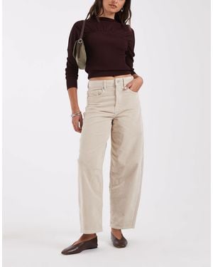 Vero Moda Billie barrel-leg-cordhose - Natur