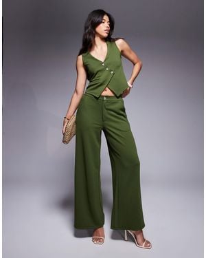 ASOS Pantalon ample d'ensemble - olive - Vert