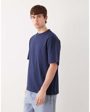 Weekday Relaxed Fit Heavyweight Jersey T-shirt - Blue