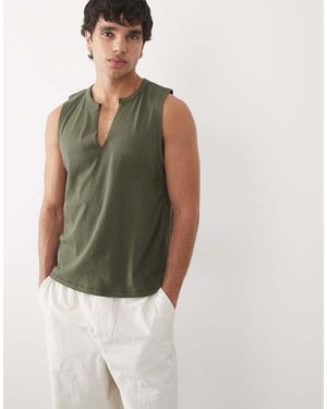 ASOS Regular Fit Tank With V-neck - Green