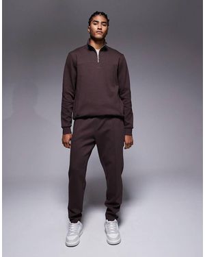 River Island Open Hem Pintuck jogger - Grey