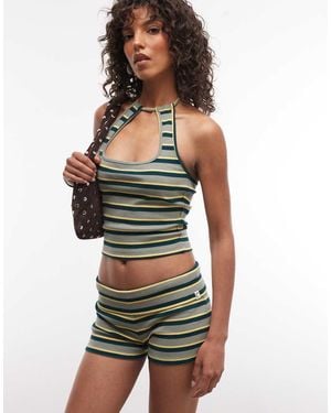 Collusion Foldover Booty Short Co Ord - Multicolour