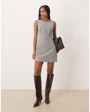 Free People Atlas Suede Mini Dress - Natural