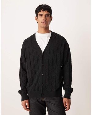 Calvin Klein Monogram Cardigan - Black