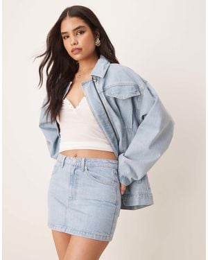 ASOS Denim Pelmet Skirt - Blue