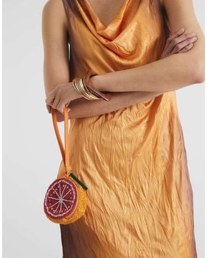 River Island Beaded Grapefruit Bag - Orange