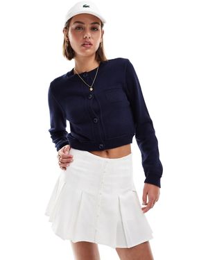 Stradivarius Linen Look Pleated Mini Skirt - Blue