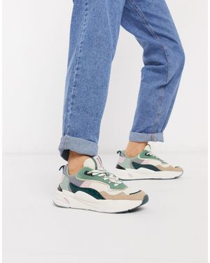 Stradivarius Baskets combinées - Vert - Bleu
