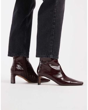 ASOS Botines Con Tacón Alineado Atrás Eliza De -Rojo