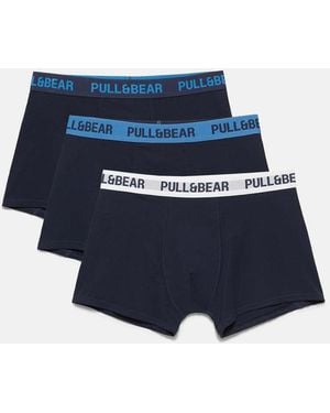 Pull&Bear 3-pack Of Boxers - Blue