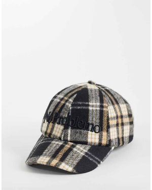 No Problemo Gorra De Lana Con Logo A Cuadros Negra-Azul