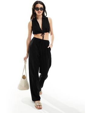 4th & Reckless Strandbroek Met Gestrikte Voorkant - Zwart