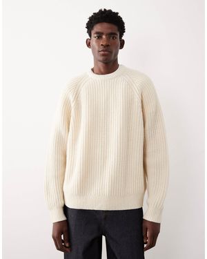 ASOS COLLECTIVE – oversize-strickpullover aus wolle - Natur
