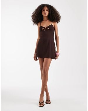 Motel Gustin Flower Cut-out Mini Dress - Multicolour