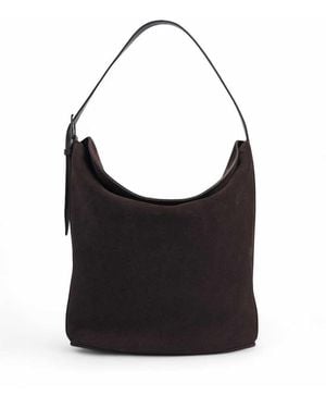 NA-KD Suede Overlap Tote Bag - Black