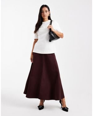 ASOS Denim Circle Skirt - White