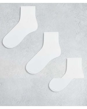 Monki Set Van 3 Paar Enkelsokken - Wit