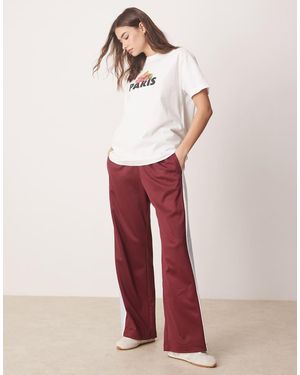 Abercrombie & Fitch Mid Rise Drawstring Track Pant - Red