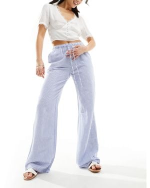 Stradivarius – str – gestreifte schlupfhose - Blau