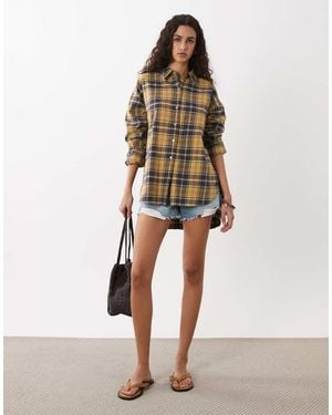 ASOS Geruit Overhemd - Naturel